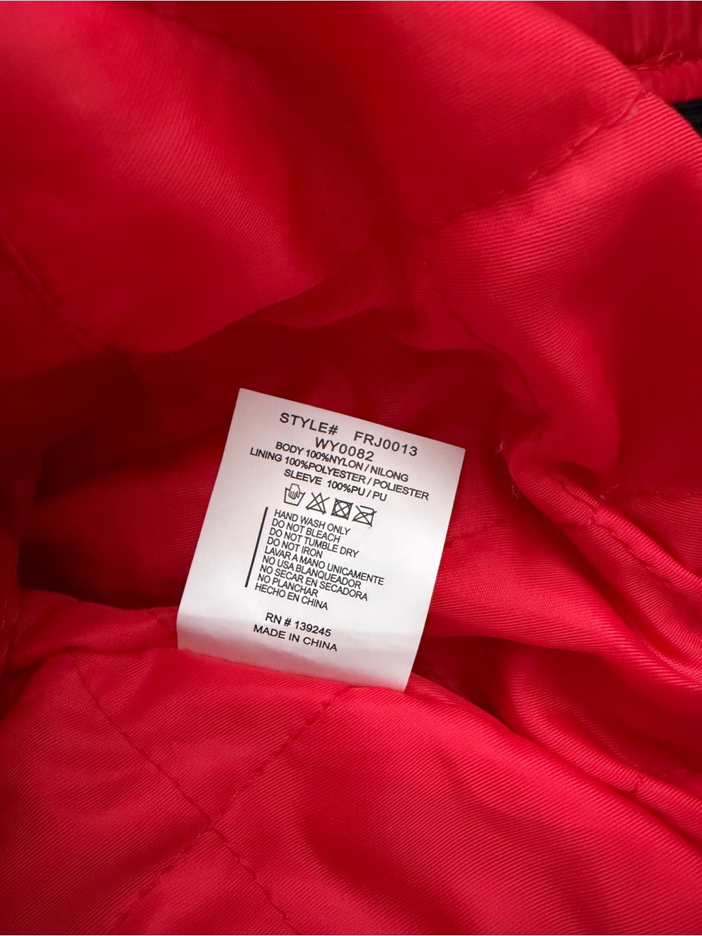 Red & White First Row Varsity Jacket - Picture 6 of 6